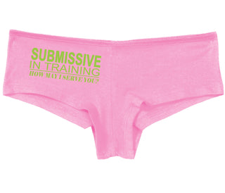 Submissive In Training How May I Serve You - Pink Boy Short