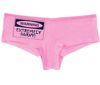 Warning Extremely Horny - Pink Boy Short