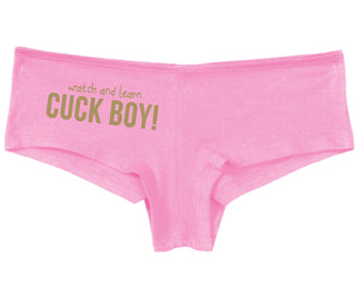 Watch And Learn Cuck Boy - Pink Boy Short
