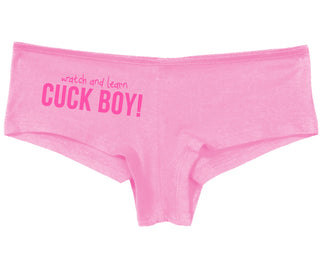 Watch And Learn Cuck Boy - Pink Boy Short