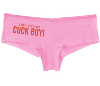Watch And Learn Cuck Boy - Pink Boy Short