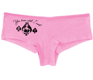 You Know What I Want - Queen Of Spades - Pink Boy Short