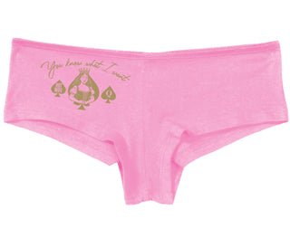 You Know What I Want - Queen Of Spades - Pink Boy Short