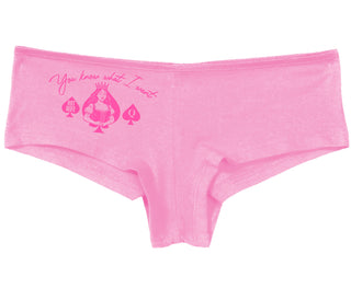 You Know What I Want - Queen Of Spades - Pink Boy Short
