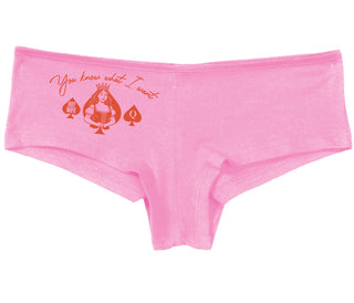 You Know What I Want - Queen Of Spades - Pink Boy Short