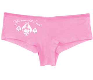 You Know What I Want - Queen Of Spades - Pink Boy Short