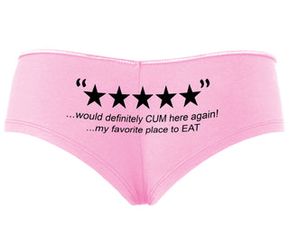 Five Star Review - Would Cum Again - Pink Boyshort