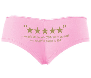 Five Star Review - Would Cum Again - Pink Boyshort