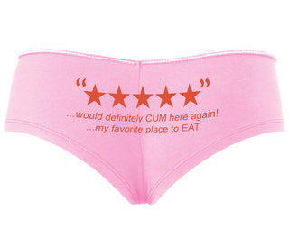 Five Star Review - Would Cum Again - Pink Boyshort