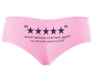 Five Star Review - Would Cum Again - Pink Boyshort