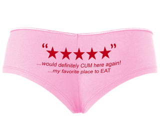 Five Star Review - Would Cum Again - Pink Boyshort