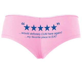 Five Star Review - Would Cum Again - Pink Boyshort