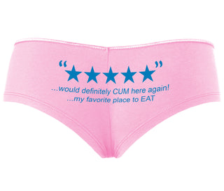 Five Star Review - Would Cum Again - Pink Boyshort