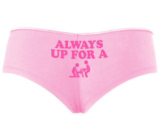 Always Up For A Threesome - Pink Boy Short