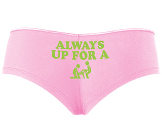 Always Up For A Threesome - Pink Boy Short