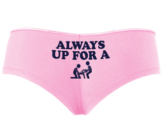 Always Up For A Threesome - Pink Boy Short