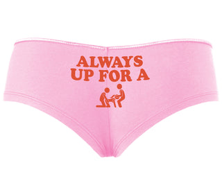Always Up For A Threesome - Pink Boy Short