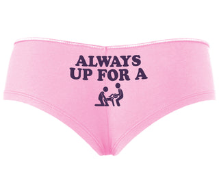 Always Up For A Threesome - Pink Boy Short
