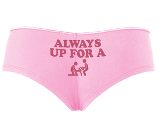 Always Up For A Threesome - Pink Boy Short