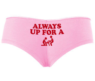 Always Up For A Threesome - Pink Boy Short