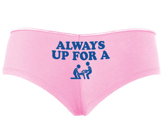 Always Up For A Threesome - Pink Boy Short