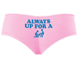 Always Up For A Threesome - Pink Boy Short