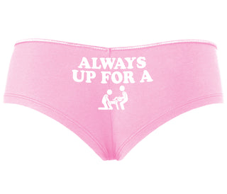 Always Up For A Threesome - Pink Boy Short