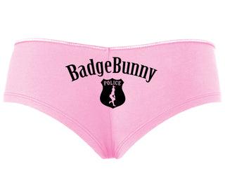 Badge Bunny for LEO Wife or Girlfriend - Pink Boyshort