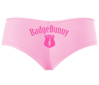 Badge Bunny for LEO Wife or Girlfriend - Pink Boyshort