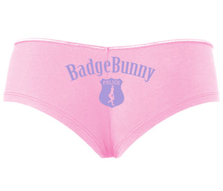 Badge Bunny for LEO Wife or Girlfriend - Pink Boyshort