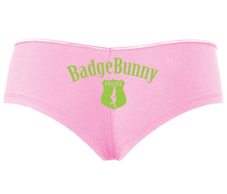 Badge Bunny for LEO Wife or Girlfriend - Pink Boyshort