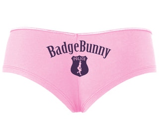 Badge Bunny for LEO Wife or Girlfriend - Pink Boyshort