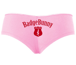 Badge Bunny for LEO Wife or Girlfriend - Pink Boyshort