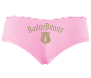 Badge Bunny for LEO Wife or Girlfriend - Pink Boyshort