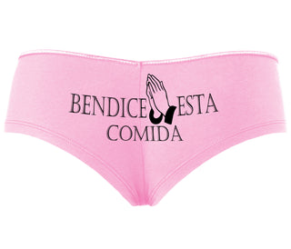 Bendice Esta Comida - Bless This Meal - Pink Boyshort