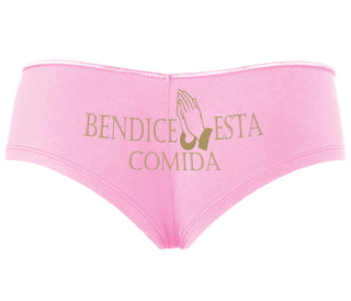 Bendice Esta Comida - Bless This Meal - Pink Boyshort