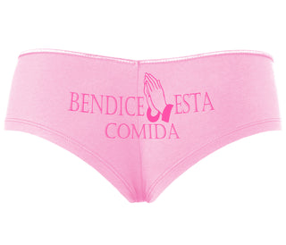 Bendice Esta Comida - Bless This Meal - Pink Boyshort