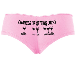 Chances Of Getting Lucky - More Wine - Pink Boyshort