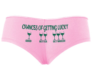 Chances Of Getting Lucky - More Wine - Pink Boyshort