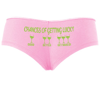Chances Of Getting Lucky - More Wine - Pink Boyshort