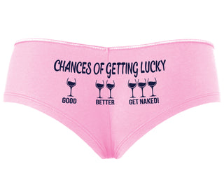 Chances Of Getting Lucky - More Wine - Pink Boyshort