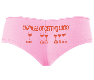 Chances Of Getting Lucky - More Wine - Pink Boyshort