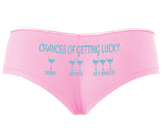 Chances Of Getting Lucky - More Wine - Pink Boyshort