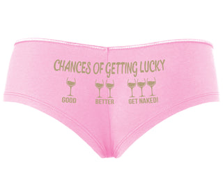 Chances Of Getting Lucky - More Wine - Pink Boyshort