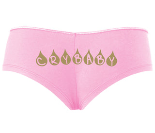 Crybaby Tear Design - Pink Boyshort