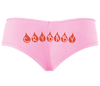 Crybaby Tear Design - Pink Boyshort