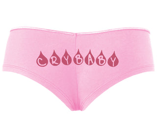 Crybaby Tear Design - Pink Boyshort