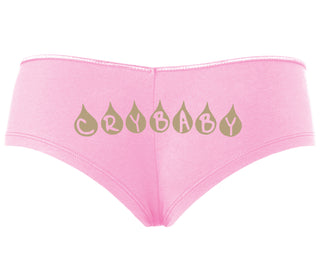 Crybaby Tear Design - Pink Boyshort
