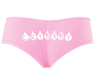 Crybaby Tear Design - Pink Boyshort