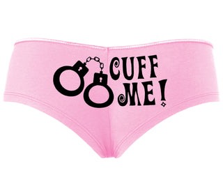 Cuff Me - Cute Handcuff Design - Pink Boyshort